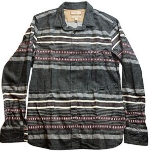 Banana Republic Shirt Mens Medium Flannel Tribal‎ Preppy Academia Career Office
